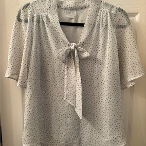 Sienna Sky White Blouse with Black Dots